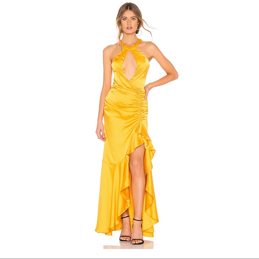 Golden Yellow Evening Gown